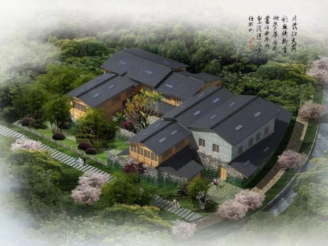 同济•黄岩乡村振兴学院鸟瞰图 同济•黄岩乡村振兴学院鸟瞰图